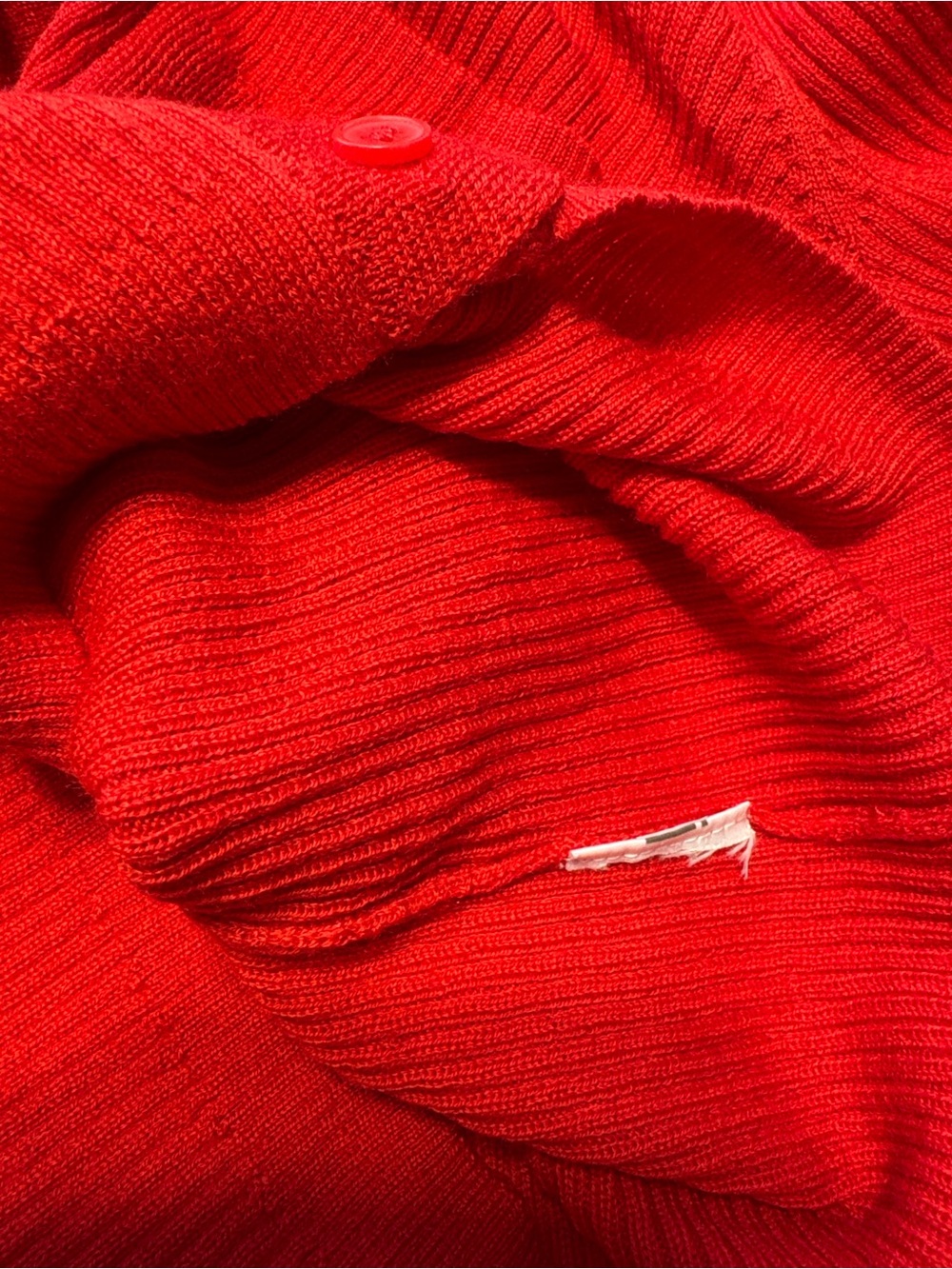 J. Crew Collared Button up Sweater in Merino Wool Blend Shirt Sweater Small Red - Picture 6 of 6